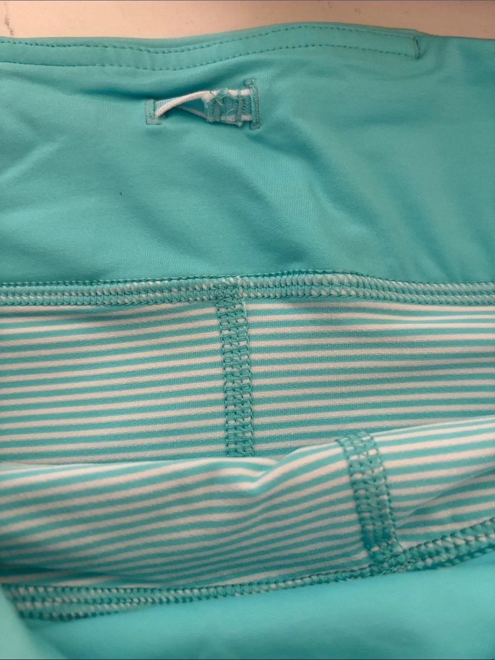 Women’s Vintage Lululemon Aqua Polka Dot Athletic Skort with Built-In